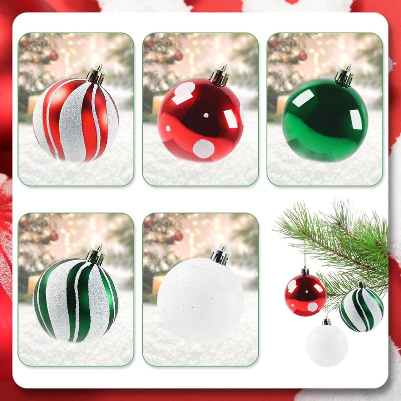 pyntop Christmas Balls Ornaments for Xmas Tree- 30Pcs Shatterproof Christmas Tree Decorations, 2.36" Hanging Balls Muti-Color Xmas Ball Ornaments Set for Holiday Party Decoration Perfect Super Bulbs - Image 4